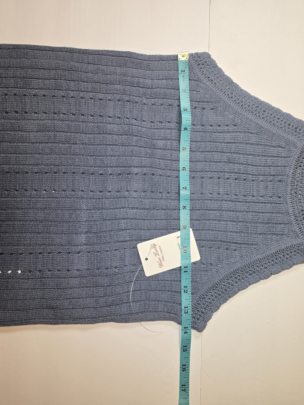 Lucky Brand Blue Knit V-Neck Sweater